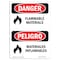 Signmission OSHA Sign, 14" Height Rigid Plastic, Flammable Materials Spanish, 1014-VS-1250 OS-DS-P-1014-VS-1250 - alternate 1